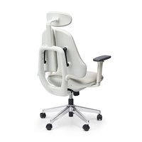 Chaise de bureau ergonomique de direction à dossier divisé avec commande filaire, pivotante, haut de gamme, vente en gros