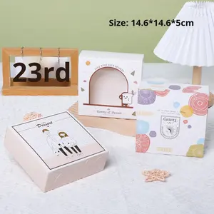 Cajas para Pasteles con Diseño Coreano, Impresión Offset, Grado Alimenticio, Desechables, para Postres y <span class=keywords><strong>Repostería</strong></span> - Product Image 2