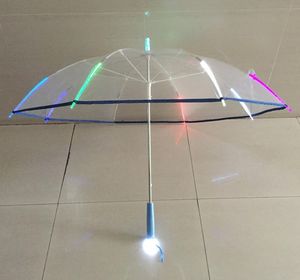 Parapluie moderne 2025 avec lumière LED, parapluie transparent à LED, parapluie transparent avec 3 modes d'éclairage : lent, rapide, clignotant, toujours allumé - Product Image 1