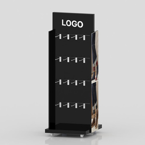 Tùy chỉnh đôi bên sàn sock hiển thị bằng gỗ đứng MDF vớ Rack hiển thị với Hooks - Product Image 3