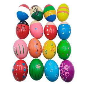 Ensemble de hochets à œufs en bois colorés Orff, très demandés, jouets musicaux d'éveil pour l'éducation précoce des enfants - Product Image 1