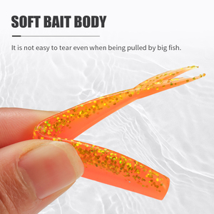 TGD Best Lot de 15 leurres souples en plastique à queue de fourche 7,5 cm, appât souple à queue fendue pour la pêche en eau salée et douce (bar, truite, brochet) - Product Image 3