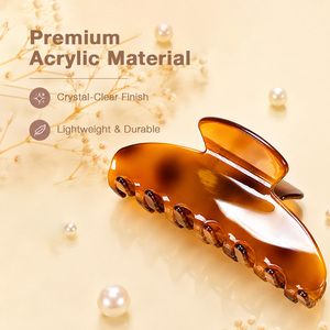 Vente en gros de pinces à cheveux en acrylique avec couleurs personnalisées, formes modernes, maintien solide pour les marques de mode, fourniture en marque privée - Product Image 6