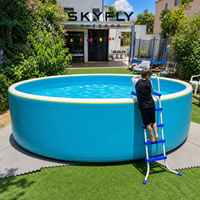 Piscine familiale gonflable de 16 pieds de diamètre et 4 pieds de profondeur, en PVC, pour usage familial, fournisseur sur mesure