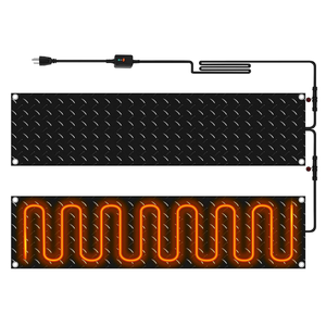 แผ่นทำความร้อนละลายน้ำแข็งบนหลังคา ทางเดิน 120V เครื่องทำความร้อนไฟฟ้าแบบยืดหยุ่นสำหรับภายนอกอาคาร ซิลิโคนทำความร้อนละลายน้ำแข็งบนบันได - Product Image 1