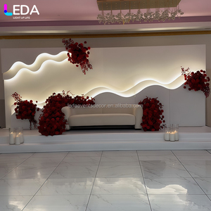 Ensemble de <span class=keywords><strong>fond</strong></span> de scène rectangulaire en acrylique LED pour mariage, fête, scène, arche brisée, vague LED, pour la décoration d'événements - Product Image 2