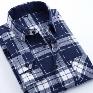 Oemtailor Fashion Chemise décontractée en flanelle à carreaux pour hommes Vente en gros Logo personnalisé Tissu de flanelle tissé à manches longues imprimé pour l'hiver - Product Image 5