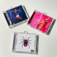 Vente en gros usine – Porte-clés mini-album CD rond en plastique NFC personnalisé, breloques mini-albums DIY Anime avec NFC intégré
