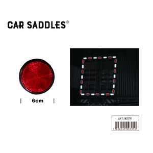 Reflectores Redondos de Plástico para Autos, Rojos, de 6 cm, con Cinta Adhesiva de 3 m, para la Seguridad del Vehículo - Product Image 2