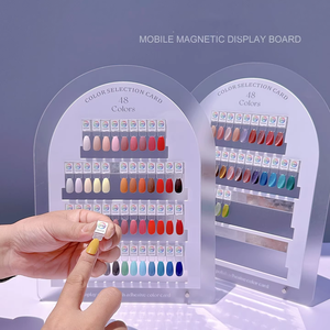 Magnetic Acrylic <b>Nail</b> Display Board Gel Polish Color Sample Card Detachable Color Testing Tool for Salon - Product Image 4