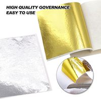 Papel de hoja de oro K de Taiwán de 9x9CM para decoración de uñas de resina hoja de imitación para pintar Marco de muebles dorado