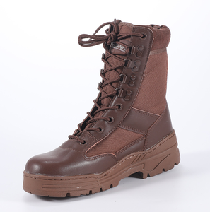 HBA0105 Bottes longues en cuir de vache véritable marron café - Product Image 4