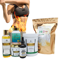 LANORIENT Marque Blanche, Produits de Soin Corporel Bio aux Plantes, Ensemble Minceur Naturel Brûle-Graisse Ventre Plat pour Adultes