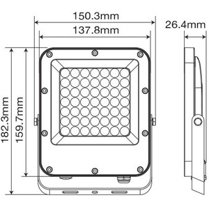 Projecteur LED Vito 30W 4000K IP65, lumière naturelle, utilisation extérieure - Product Image 2
