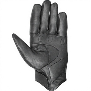 <b>Black</b> <b>Leather</b> Motorcycle Racing <b>Gloves</b> Full Finger Knuckle Protection For Men <b>Women</b> - Product Image 3