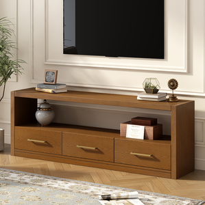 Mueble de TV Moderno con Amplio Espacio de Almacenamiento, Tres Cajones Ajustables, Superficie Espaciosa, Compatible con Televisores de 65+ Pulgadas - Muebles para Sala de Estar - Product Image 2