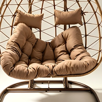 Fauteuil suspendu en rotin de luxe pour l'extérieur, de haute qualité, écologique, imperméable, double siège, avec une capacité de 300 kg