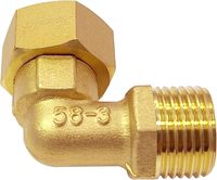 Raccord coudé à 90 degrés en laiton 1/2'' IPS mâle-femelle pour ligne d'eau