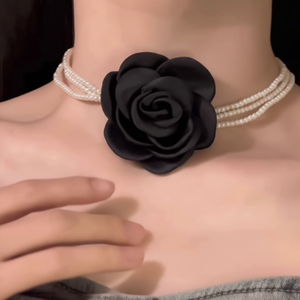 Collana girocollo rosa alla moda accessori per costumi di Halloween per feste - Product Image 1