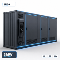 Station de recharge pour véhicules électriques 3 MW à montage au sol, chargeur rapide DC à refroidissement liquide pour utilisation industrielle et par les flottes de véhicules
