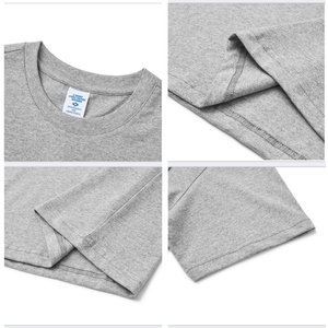 Camiseta de algodón OEM 100% con logotipo personalizado bordado <span class=keywords><strong>en</strong></span> el pecho, Camiseta holgada de cuello redondo desgastada lavada Vintage para hombre - Product Image 3