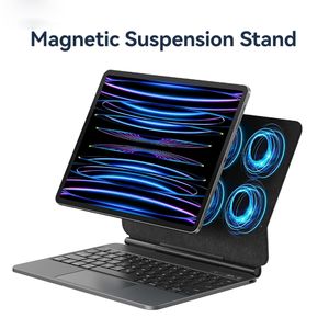 Vente chaude pour <span class=keywords><strong>iPad</strong></span> Pro 12.9/pour <span class=keywords><strong>iPad</strong></span> <span class=keywords><strong>Air</strong></span> <span class=keywords><strong>2020</strong></span> PU + PC affichage numérique sans fil nuit rétro-éclairage clavier étui de protection magnétique - Product Image 5