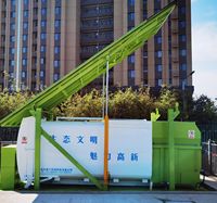 RNKJ Station de compactage d'ordures enterrée pour aménagement paysager, avec système de levage hydraulique personnalisé, collecteur de déchets haute efficacité