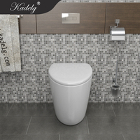 WC moderne sans réservoir à chasse d'eau, prix usine, pour sanitaires