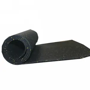 Tapis de rouleau en caoutchouc de gymnastique à réduction de bruit/rouleau de sol en caoutchouc commercial/revêtement de sol en rouleau