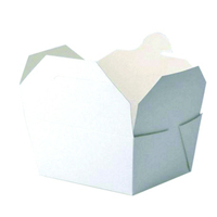 Boîte alimentaire à emporter blanche et marron, boîte à emporter résistante aux fuites et à la graisse, boîte à lunch jetable en carton pour la restauration