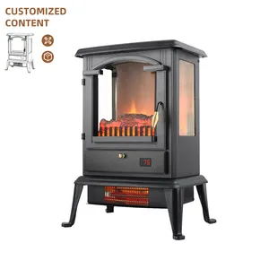 cTUVus Flame View Infrared Indoor Space Bedroom Heater Room Freestanding Electric Stove Fireplace Fire Place with Remote Control