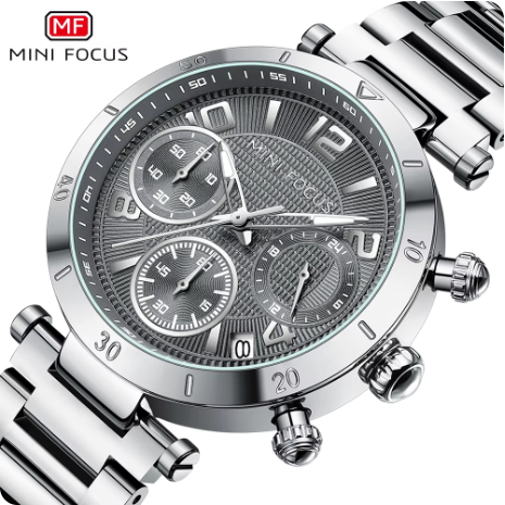 Mini Focus MF0489L Water Resistant Stainless Steel Strap Wristwatch Women's Quartz Movement Elegant Fashion for Ladies