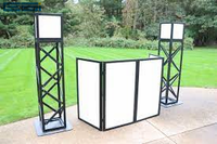 ESI-mini petite table de scène/stand de DJ blanche sur roues pour la maison