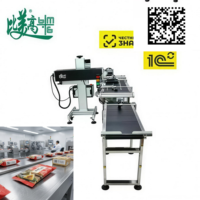 Machine de marquage laser anti-contrefaçon pour la date de production et les marques de brevet, idéale pour les emballages de snacks et les usines d'emballage souple de snacks