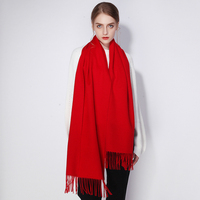 Châles longs en cachemire pashmina musulmans personnalisés, de haute qualité, classiques, unis, à franges, pour l'hiver – Nouvelle collection tendance