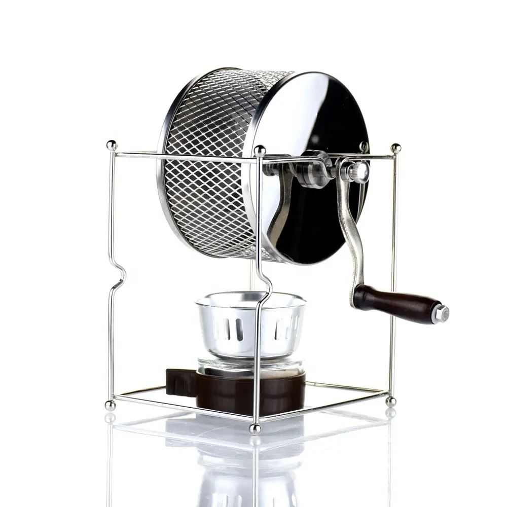 Ecocoffee torrefazione macchina per fagioli domestici Mini macchina per torrefazione manuale argento 300g macchina per caffè espresso in piccoli lotti