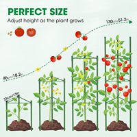 Senershuo 2er-Pack 28,4 cm Robuste Dreieckige Tomatenkäfige Kunststoffbeschichteter Stahl Pflanzengitter für Kletterpflanzen Hochbeete