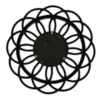 Miroir mural Art Déco fait main, forme rectangulaire, cadre en résine florale embossée, blanc et or, décoration murale pour la maison