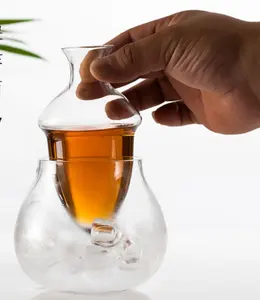 Aangepaste Hoge Kwaliteit Japanse Stijl Handgeblazen Glas Karaf Set Thermos Glas Wijnpot Wijnkoeler