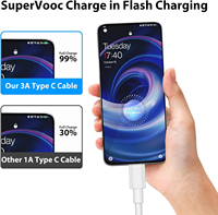 Pour oppo 80W SuperVOOC chargeur EU prise 80W chargeur rapide USB adaptateur secteur 1M Type C câble pour OPPO Find N2 X5 X6 X3