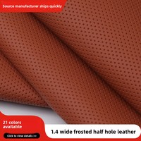 Kotak Kacamata Kulit Tekstur Setengah Lubang 1mm Matte Embossed 14-meter, Lapisan Kain Lembut Elastis, Kulit Imitasi PVC
