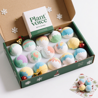 Factory Direct 12-Pack Christmas Bath Bomb Gift Set, Logo et parfums personnalisables, OEM/ODM accepté en gros pour les vacances