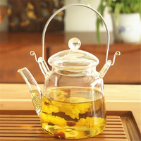 Petit service à café et thé en verre de style chinois moderne, compatible avec les plaques de cuisson, portable, écologique, disponible en 350 ml/550 ml, pour la maison, le bureau et les hôtels