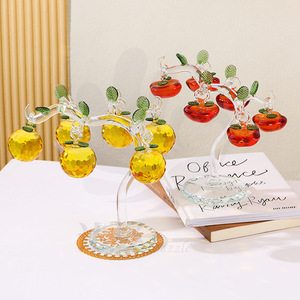 Ornement de pomme en verre cristal fait main, décoration suspendue en cristal artificiel pour festival, style art moderne - Product Image 3