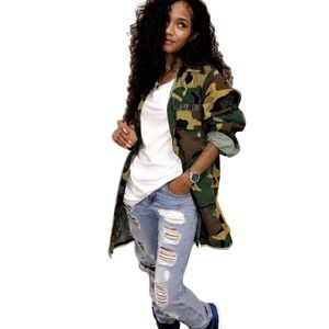 <strong>Women's</strong> <strong>Camouflage</strong> Long <strong>Coat</strong> Casual Explosions <strong>Coat</strong> - Product Image 6