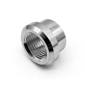 Benutzer definierte Aluminium-Halb kupplung Bung Based Steel Upper Ball Joint Sleeve Stufened Weld Bung Trachea Mutter 1/8 1/4 3/8 1/2 3/4 NPT - Product Image 3