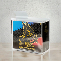 Boîte de présentation magnétique moderne en acrylique transparent anti-UV 99% pour cartes Pokémon Elite Trainer Box (ETB)