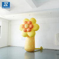 Grande Fleur Gonflable Artificielle Jaune pour la Promotion Commerciale de Festivals Touristiques, Accessoire Floral Extérieur pour Points Photo