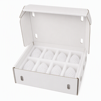 Witte perenverzenddoos met gebogen houders en ventilatiegaten, aangepaste logo fruitverpakking voor perenboerderijen groothandel