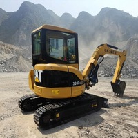 Mini-excavatrice sur chenilles Caterpillar 3 tonnes 303CR 303CCR d'occasion, très demandée